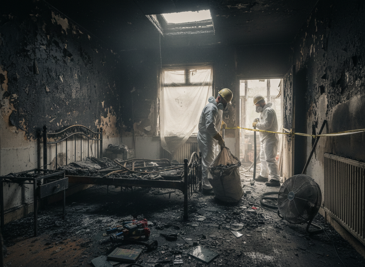 Bedroom Fire Damage Cleanup in Burton, WA